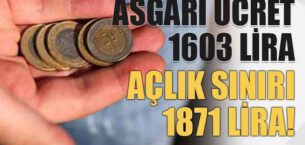 Türkiye’de açlık sınırı 1871 TL oldu