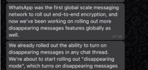WhatsApp, ‘Kaybolan Modu’, ‘Bir Kez Görüntüle’ özelliklerini onayladı
