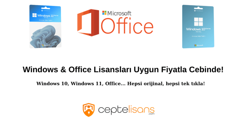 Ceptelisans.com Üzerinden Windows 10 Pro ve Office Lisansları Kolayca Satın Alabilirsiniz